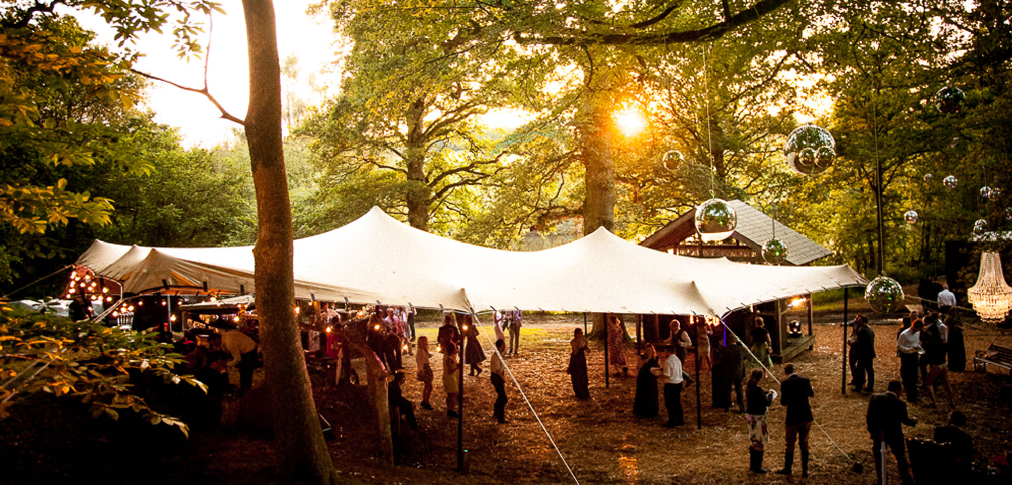 Beige Stretch Tent Woodland